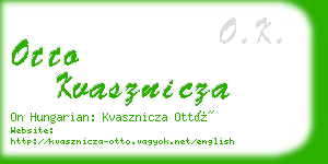 otto kvasznicza business card